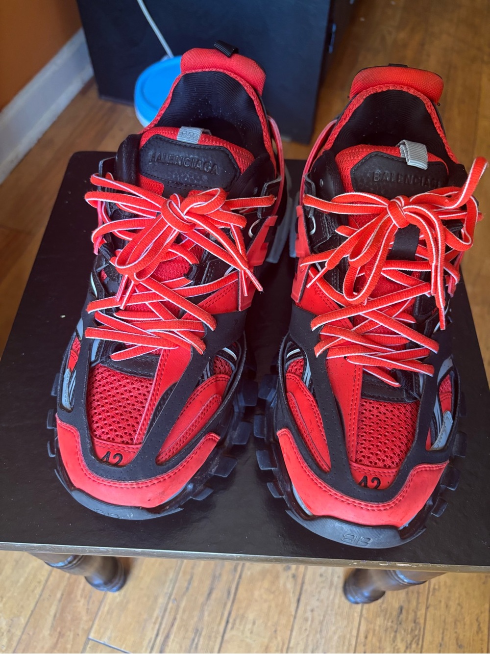 Balenciaga Track Sneakers Red/Black Size 42 (US 9) - Worn Once - Picture 11 of 11